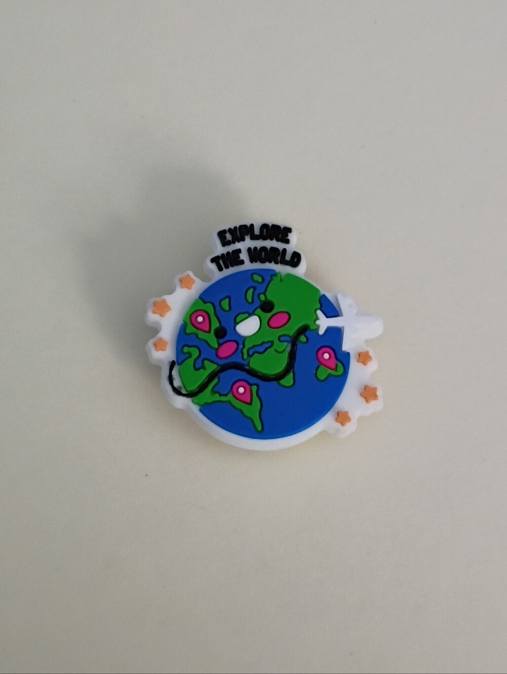 10 for $10 Jibbitz Croc Charm - Travel Globe Explore The World Smiley Face Stars